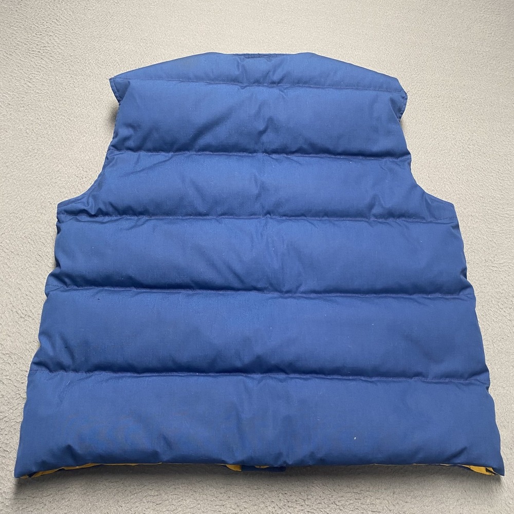 Vintage Eddie Bauer Vest Mens XL Blue Goose Down Puffer Snap Front‎ USA 70s - Picture 5 of 7